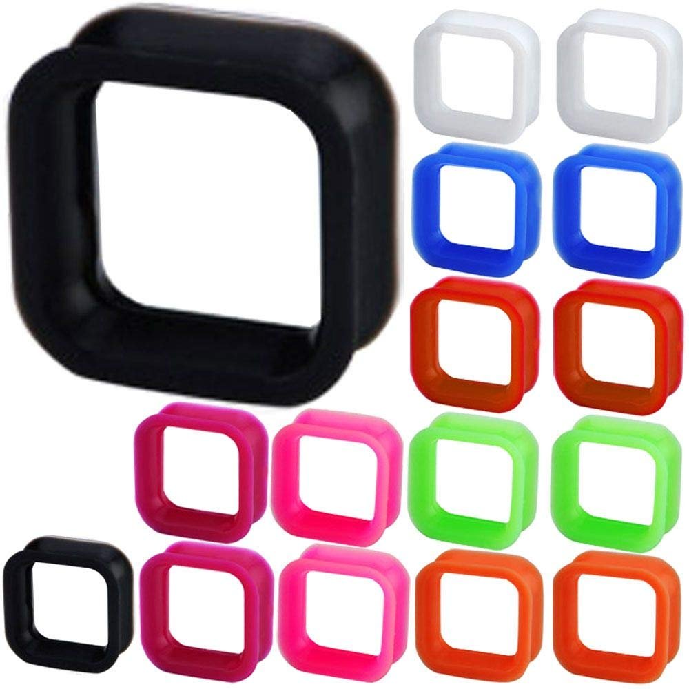 1 gauges 26mm 00g plugs ear gauges gauge tunnels plug earring ears women men silicone 1 inch 26mm