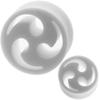 0 gauges ear plugs flesh tunnels silicone steel screw double flared stretcher Taper 00 gauges 00g 10mm view 3