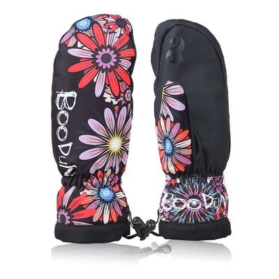 Waterproof Thermal Winter Ski Gloves Outdoor Sports Gloves (Bloom, M)