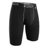 2UNDR Mens The Swingshift Long Leg Brief Black/grey L view 1
