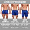 2UNDR Mens Swing Shift 9" Boxer Long Leg Underwear White/Grey view 2