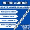 3/8" BBB Marine Anchor Chain 144 m Micron Thick Galvanized DIN766 Boat (100 ft) view 2