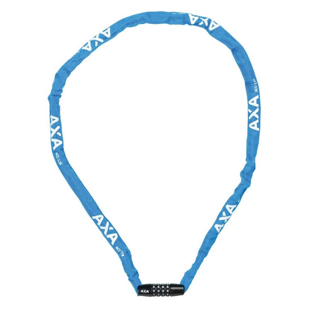 AXA Rigid Chain Lock, Unisex, 59540295SS, Blue, 120 cm Lange, 3.5mm Durchmesser