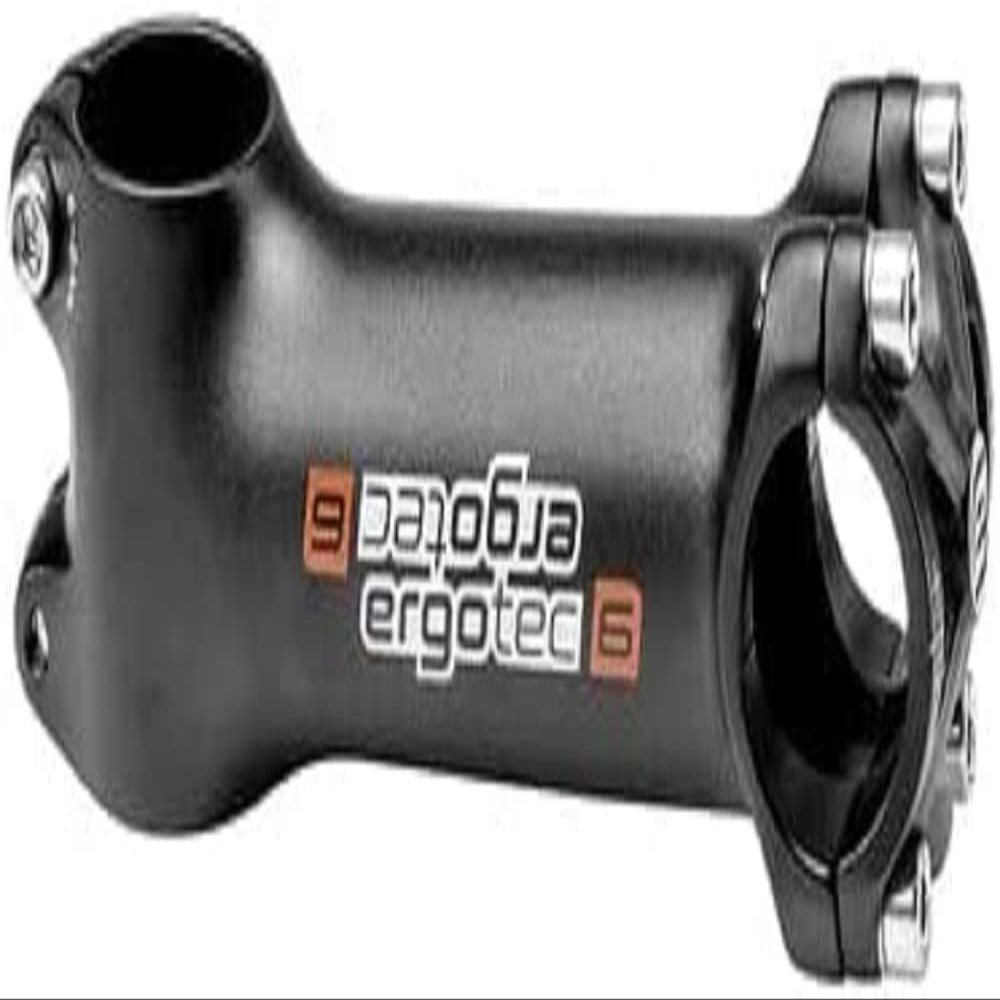 Ergotec Pike 2 Stem, 25.4mm Clamp, 28.6mm Fork Clamp, 90mm Extension, 40mm Clamp Height, +/ -6 Angle, 10/-5 Actual Height Gain, 90/90 Actual Length Gain, Black Sandblasted, Safety Level 6