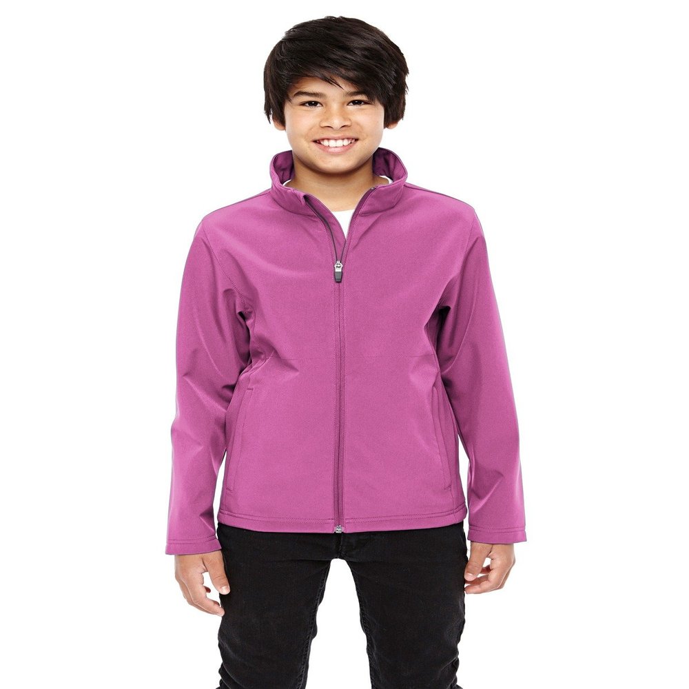 Team 365 Youth Leader Soft Shell Jacket L SP CHARITY PINK