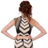 Alexandra Collection Youth Egyptian Print One Shoulder Crop Top Multi 4 view 2