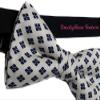 EmilyRose Couture Men's Special Prints Bow Ties (Adult-12 years or older, Sartorial Ivory) view 2