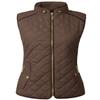 NE PEOPLE Womens Lightweight Quilted Zip Vest, Small, NEWV40BROWN view 1