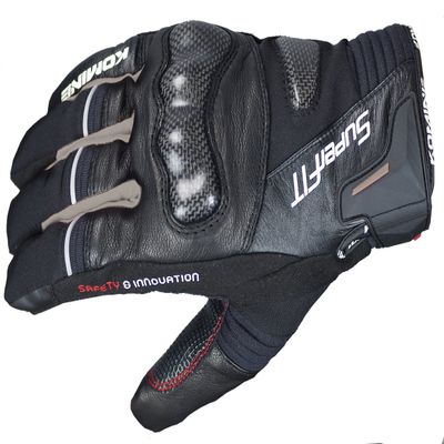 Komine GK-802 Protect Winter glove HANNIBAL Black / Silver L 06-802