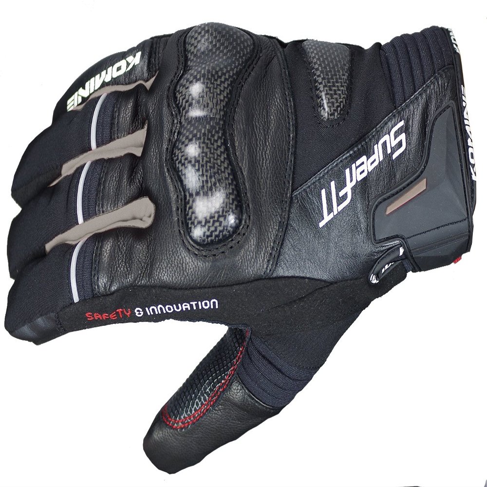 Komine GK-802 Protect Winter glove HANNIBAL Black / Silver L 06-802
