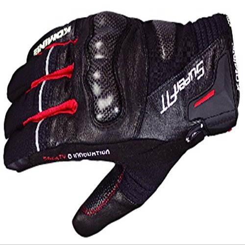 Komine GK-802 Protect Winter glove HANNIBAL Black / Red XL 06-802