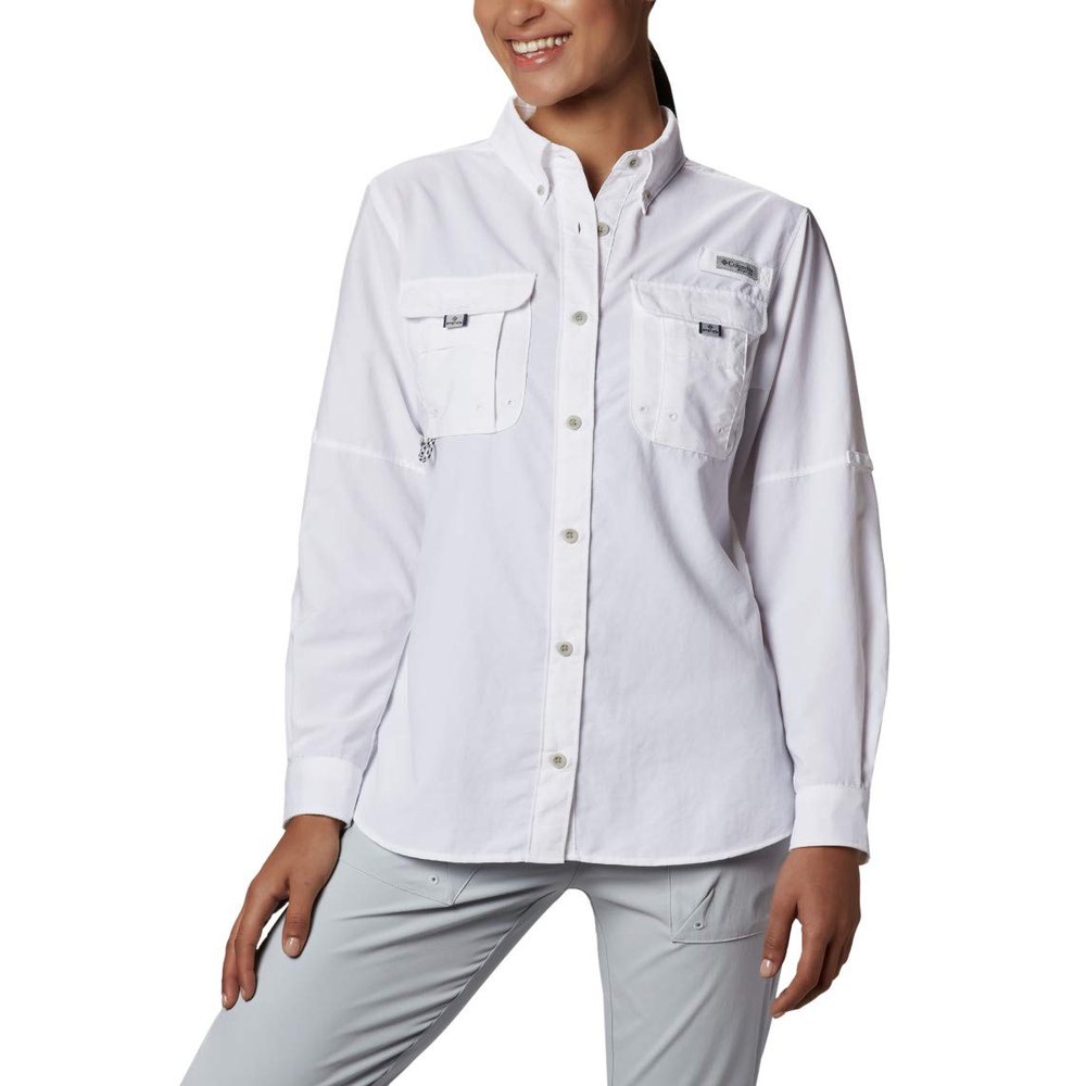 Columbia Women's Bahama Long Sleeve Shirt - White - 2XL