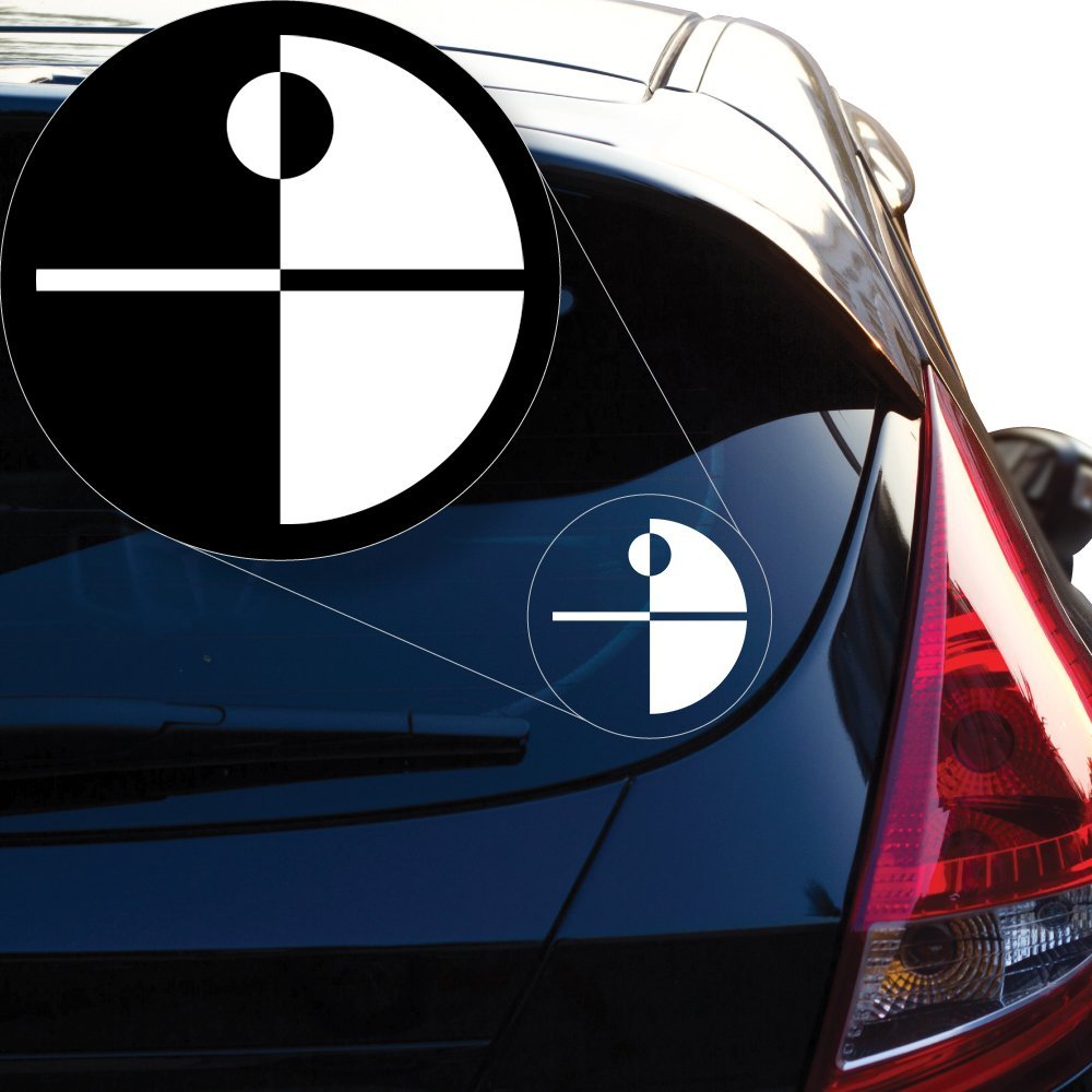 Yoonek Graphics Death Star Vinyl Decal Sticker # 905 (12" x 12", White)