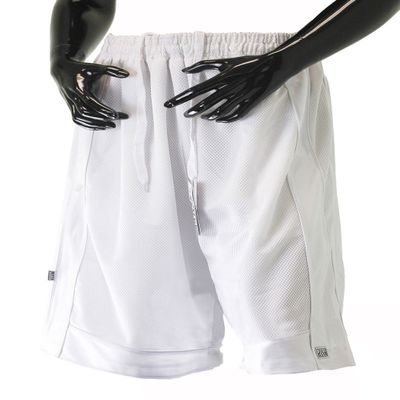 Pro Club Men's Heavyweight Mesh Basketball Shorts, White, Small