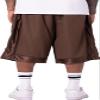 Pro Club Men's Heavyweight Mesh Basketball Shorts, Brown, Small view 3