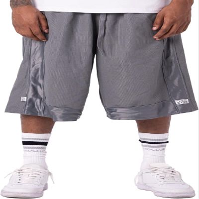 Pro Club Men's Heavyweight Mesh Basketball Shorts, Gray, 2X-Large