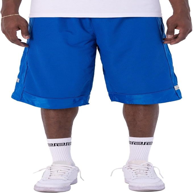 Pro Club Men's Heavyweight Mesh Basketball Shorts, Royal, Small