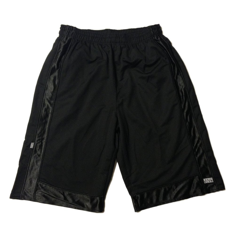 Pro Club Men's Heavyweight Mesh Basketball Shorts, Black, 4X-Large