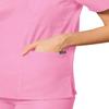 Adar Universal Unisex Scrubs - V-Neck Tunic Scrub Top - 601 - Sherbet - 3X view 4