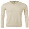 Daniel K Men's Long-Sleeve Basic V-Neck Sweater Size S Cream view 1