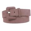 1 1/2" Inch Stitching-Edged Suede Leather Belt, Mocha | L/XL-40"