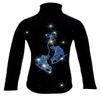 Ice Fire Polartec 4-Way Stretch Figure Skating Jacket with Pair of Skates Rhinestones Design (Blue Crystals, Child Small) view 1