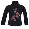 Ice Fire Polartec Figure Skating Jacket with Pair of Skates Design (Rainbow Mix Crystals, Adult Medium) view 1