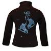 Ice Fire Polartec Figure Skating Jacket with Pair of Skates Design (Aqua Crystals, Adult X-Small) view 1