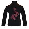 Ice Fire Polartec Figure Skating Jacket with Pair of Skates Design (Fuchsia/Red Crystals, Adult X-Small) view 1