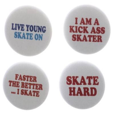 A&T Designs - Set of 4 Skater 2.25" Keychains Skating For Life