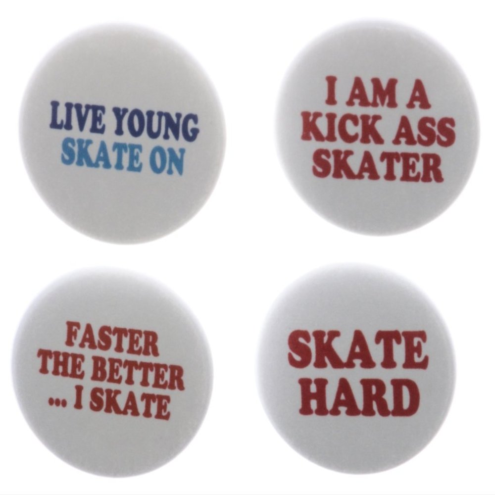 A&T Designs - Set of 4 Skater 2.25" Keychains Skating For Life