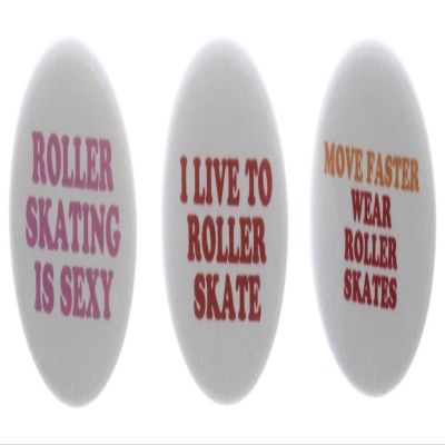 A&T Designs - Set of 3 Live to Roller Skate 2.25" Keychains Skating