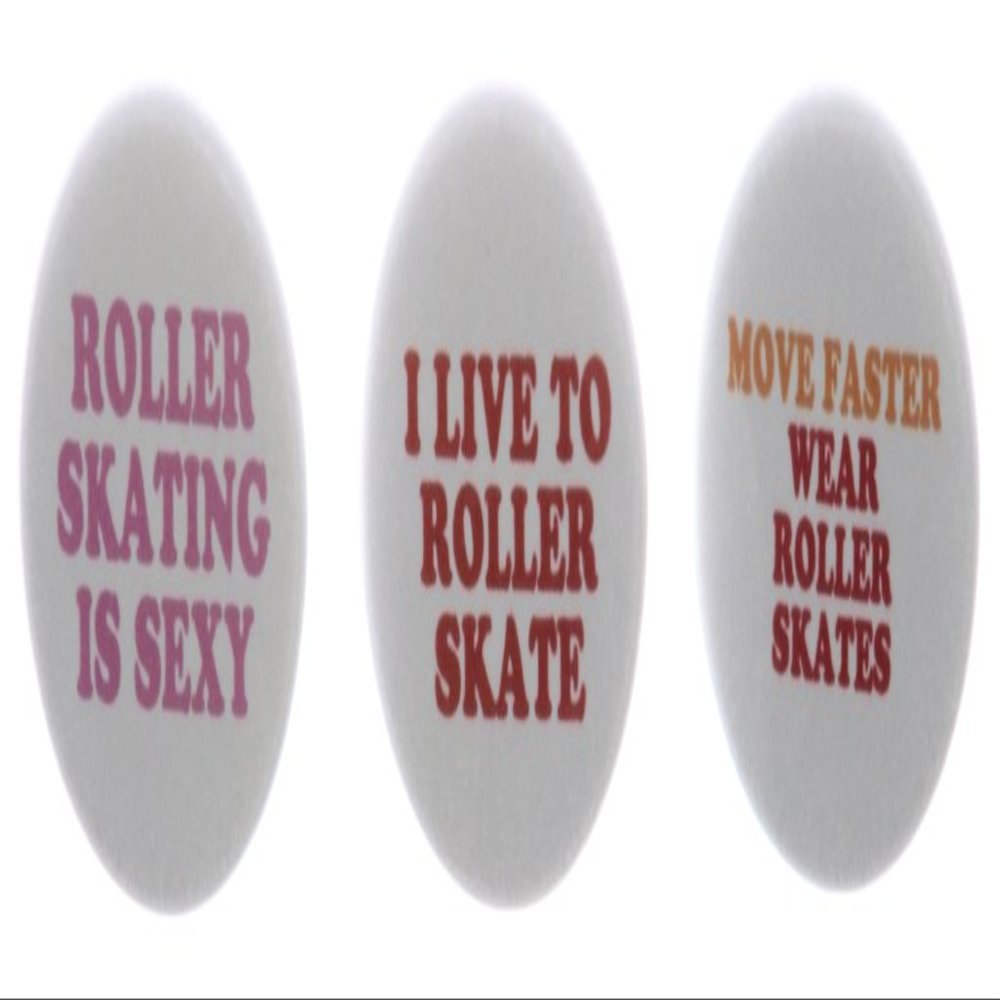 A&T Designs - Set of 3 Live to Roller Skate 2.25" Keychains Skating