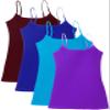 4 Pack: Active Basic Cami Tanks (3X, Burgandy/Royal/D.Teal/Purple) view 1