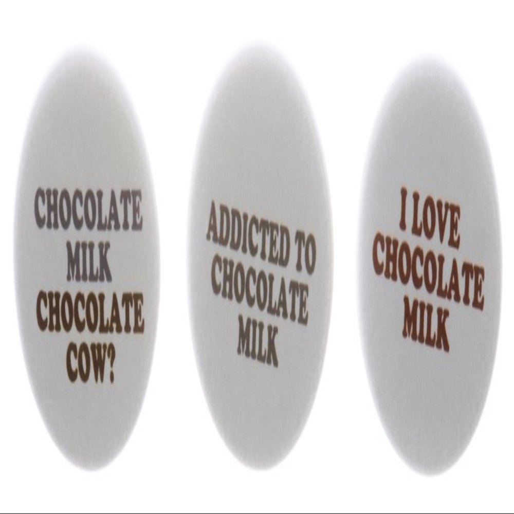 A&T Designs - Set 3 I Love Chocolate Milk Themed 2.25" Keychains Heart Humor