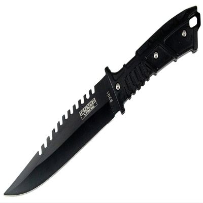 DEFENDER XTREME 11" Full Tang Hunting Knife Woodland Brown Camo