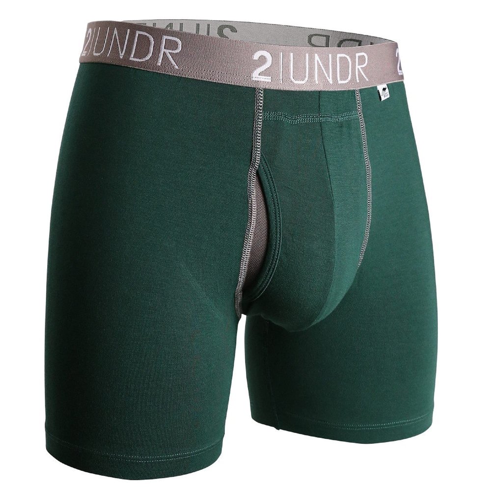 2UNDR Men's Swingshift Boxers,Dark Green,XX-Large