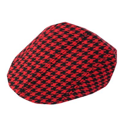 YICHUN Kids Classic Plaid Peaked Cap Baseball Hat Beret Flat Duckbill Cap Red 2#