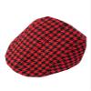 YICHUN Kids Classic Plaid Peaked Cap Baseball Hat Beret Flat Duckbill Cap Red 2# view 1