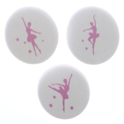 A&T Designs Set 3 Ballerina Silhouettes 2.25" Keychains Ballet Dancer Dance