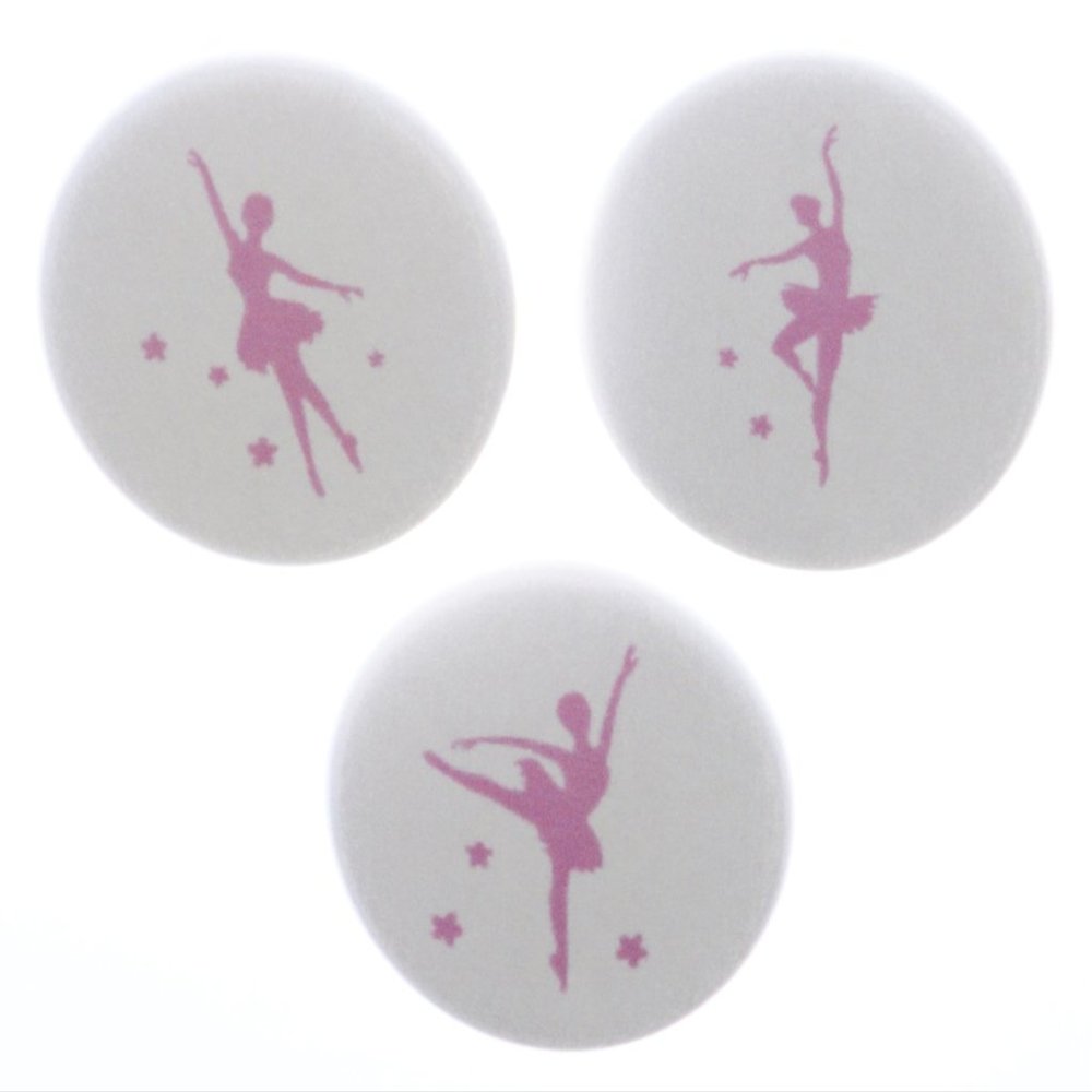 A&T Designs Set 3 Ballerina Silhouettes 2.25" Keychains Ballet Dancer Dance