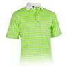 Monterey Club Men's Playoff Stripe Texture Polo Shirt #3602 (Sap Green/Navy, 2X-Large) view 1