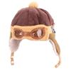 Kafeimali Baby Boys Girls Crochet Earflap Winter Warm Caps Beanie Pilot Aviator Cartoon Hats (Brown) view 2