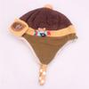 Kafeimali Baby Boys Girls Crochet Earflap Winter Warm Caps Beanie Pilot Aviator Cartoon Hats (Brown) view 3