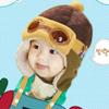 Kafeimali Baby Boys Girls Crochet Earflap Winter Warm Caps Beanie Pilot Aviator Cartoon Hats (Brown) view 4