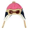 Kafeimali Baby Boys Girls Crochet Earflap Winter Warm Caps Beanie Pilot Aviator Cartoon Hats (Pink) view 1