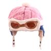 Kafeimali Baby Boys Girls Crochet Earflap Winter Warm Caps Beanie Pilot Aviator Cartoon Hats (Pink) view 2