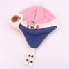 Kafeimali Baby Boys Girls Crochet Earflap Winter Warm Caps Beanie Pilot Aviator Cartoon Hats (Pink) view 3