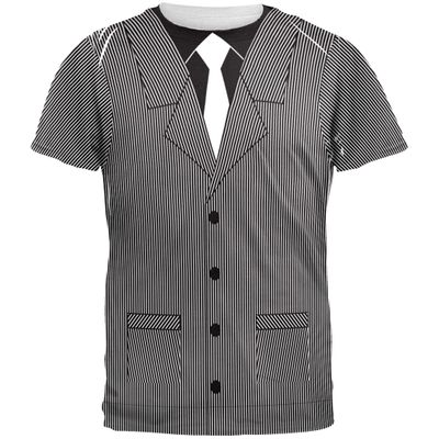 Old Glory Halloween 20's Gangster Costume All Over Adult T-Shirt - X-Large White