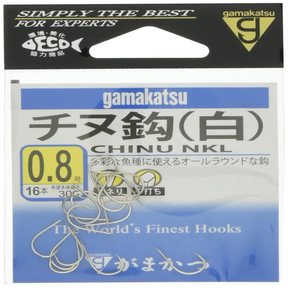 Gamakatsu Chinu Hook, White, No. 3 Fishing Hook
